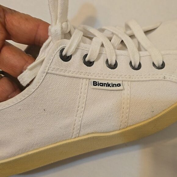 White canvas Biankina St. Tropez sneakers 39 - Picture 2 of 6